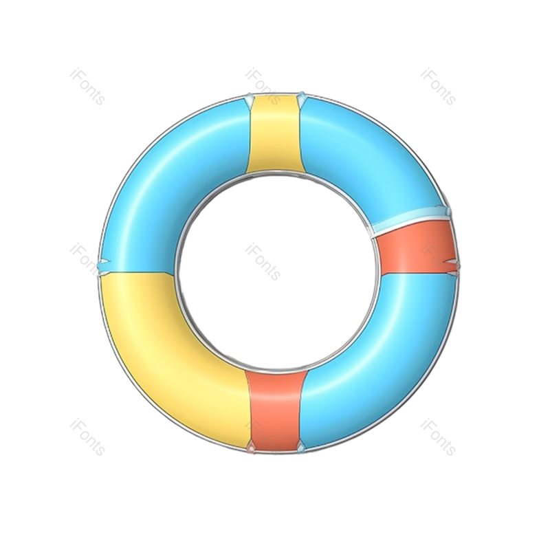 卡通图片,立体元素,蓝色PNG,度假免抠素材